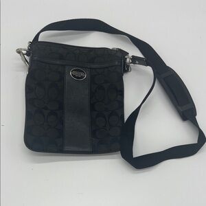 Coach Signature Black Messenger Bag